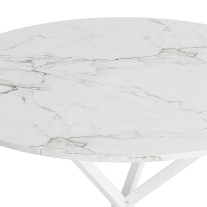 42.13 Modern Cross Leg Round Dining Table