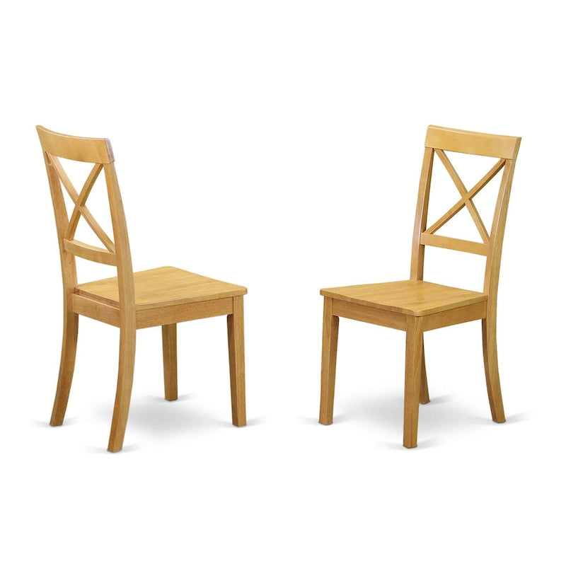 East West Furniture 5 Piece Kitchen Table Set- an Oval Dining Table with Butterfly Leaf and 4 Dining Room Chairs,Oak
