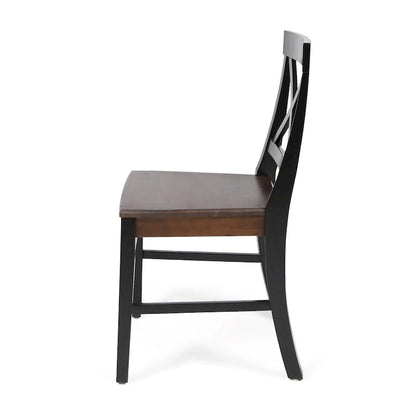 Roshan Farmhouse Acacia Wood Dining Chairs set of 2
