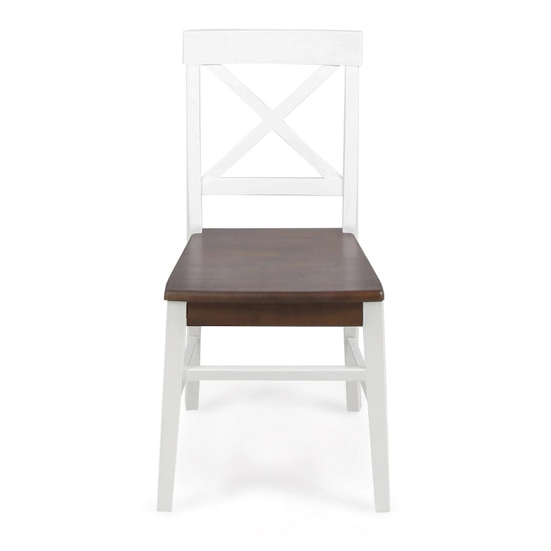 Roshan Farmhouse Acacia Wood Dining Chairs set of 2