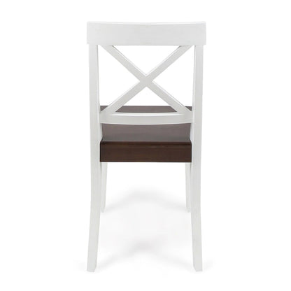Roshan Farmhouse Acacia Wood Dining Chairs set of 2