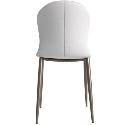 Mosaic Modern Upholstered Fabric Dining Chair with Metal Legs by LeisureMod