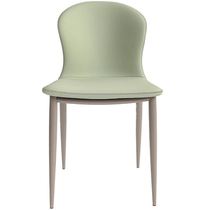 Mosaic Modern Upholstered Fabric Dining Chair with Metal Legs by LeisureMod
