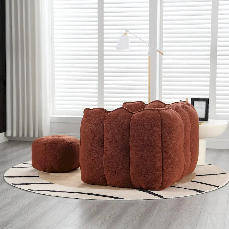 Roomfitters Soft Bean Bag Chair with High Resilient Foam Chips for Living Room