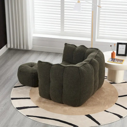 Roomfitters Soft Bean Bag Chair with High Resilient Foam Chips for Living Room