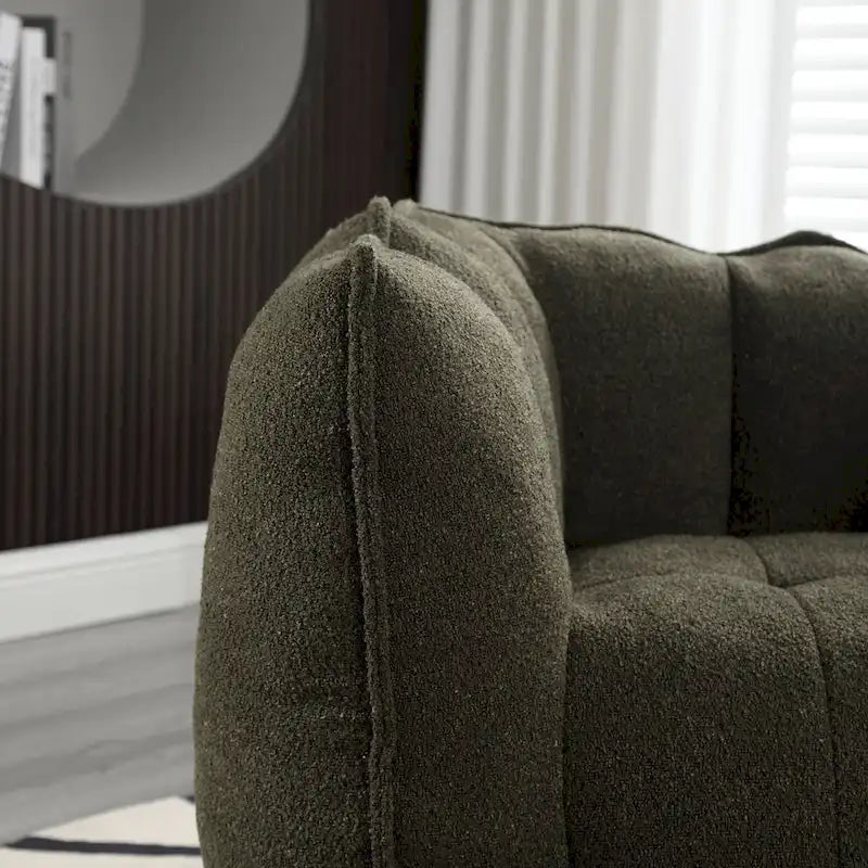 Roomfitters Soft Bean Bag Chair with High Resilient Foam Chips for Living Room