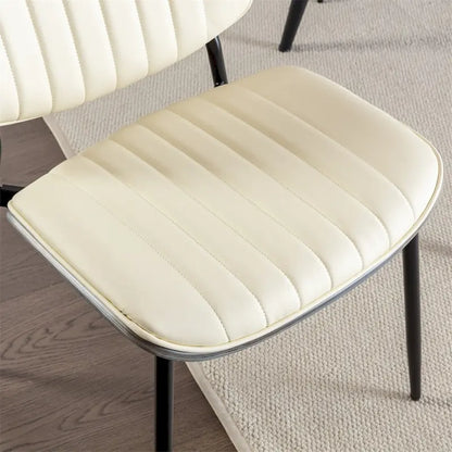 Dining Chairs Set of 2,Mid Century Modern Retro Faux Leather Chair