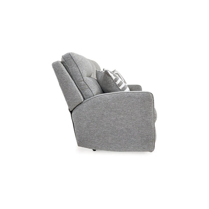 Signature Design by Ashley Biscoe Pewter Power Reclining Sofa - 88 W x 43 D x 42 H
