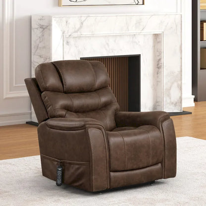 Furniture of America Wes Power Lift Dual Motor Recliner with Massage, Hidden Storage and Footrest Extension