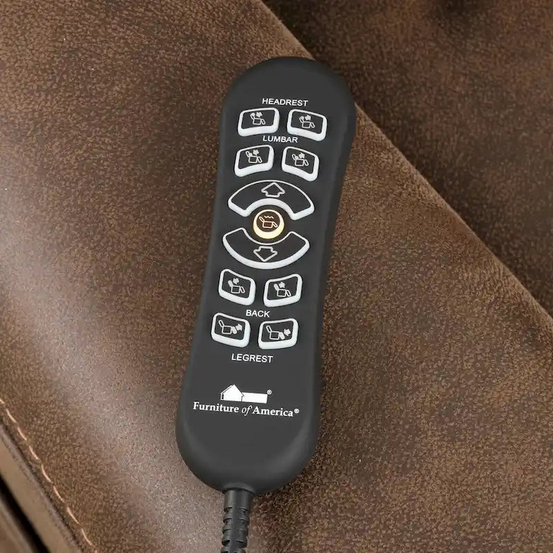 Furniture of America Wes Power Lift Dual Motor Recliner with Massage, Hidden Storage and Footrest Extension