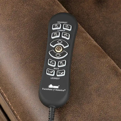 Furniture of America Wes Power Lift Dual Motor Recliner with Massage, Hidden Storage and Footrest Extension