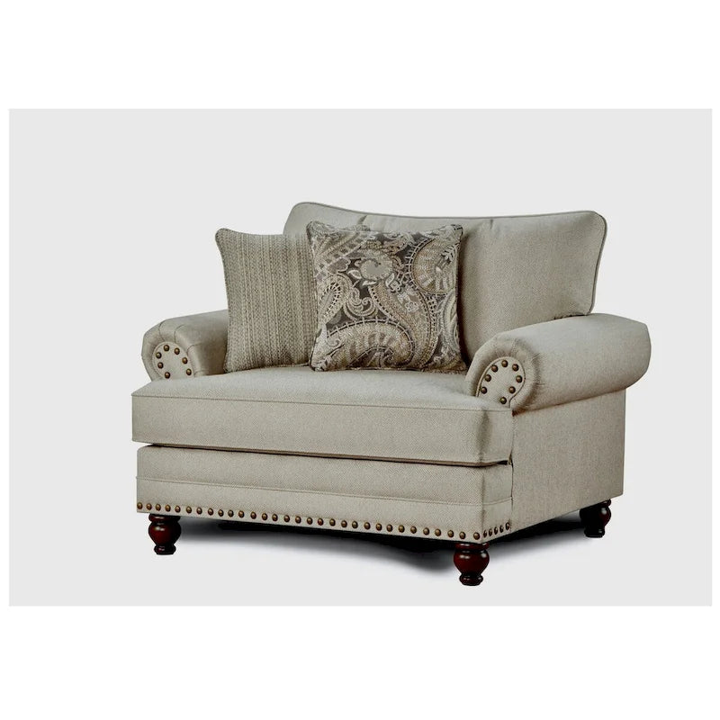 Carys Doe Chair-and-a-Half Armchair