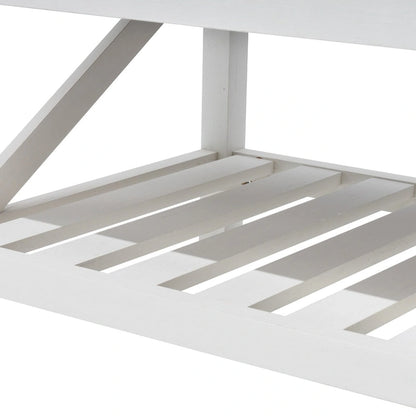 VredHom Coffee Table Center Table Tea Table with Shelf - 18.1 in H x 40.2 in W x 22 in D