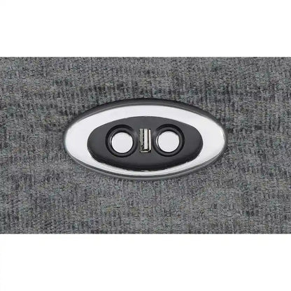 Diko 99 Inch Dual Power Recliner Sofa, Cushioned Tufted Seats, Gray Finish