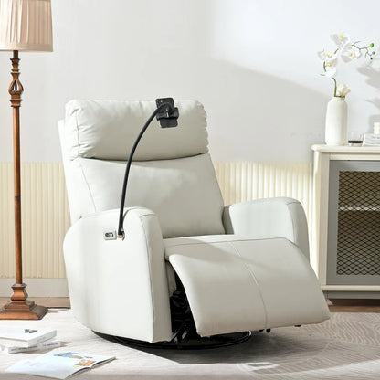 270Power Swivel Rocker Recliner Chair, Electric Glider Reclining Sofa with USB Ports,Power Swivel Glider