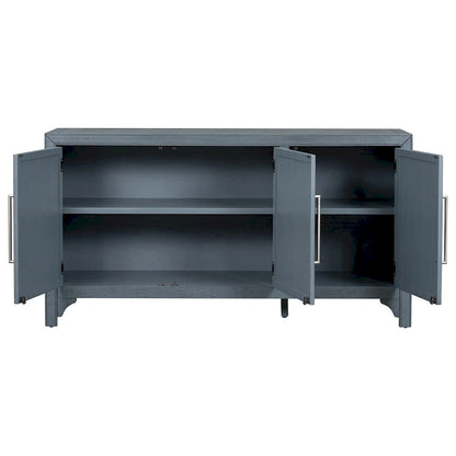 Wood Storage Cabinet Sideboard with Adjustable Shelves and 3 Doors
