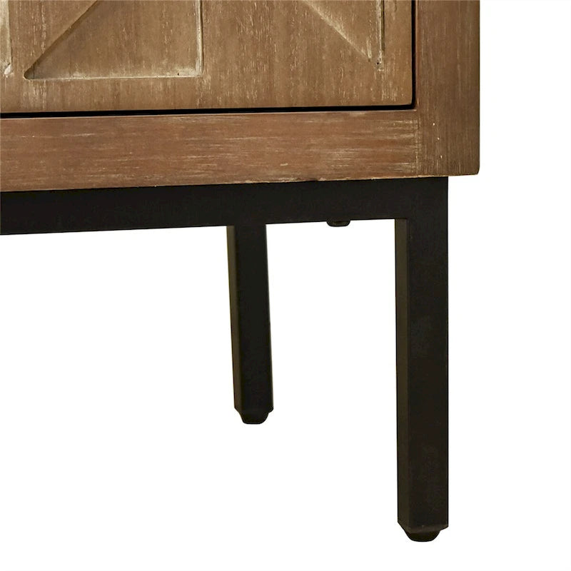 Traditional Craftsmanship Hand-Carved 2-Doors Accent Cabinet
