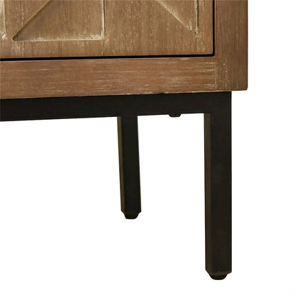 Traditional Craftsmanship Hand-Carved 2-Doors Accent Cabinet