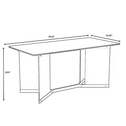 Oryn Rectangular Dining Table with Glass/Sintered Stone Top