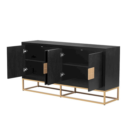 Modern Sideboard with Unique Support Legs and Adjustable Shelves