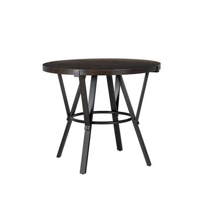Cassidy Charcoal Wooden 5-Piece Counter Height Dining Set with 4 Stools