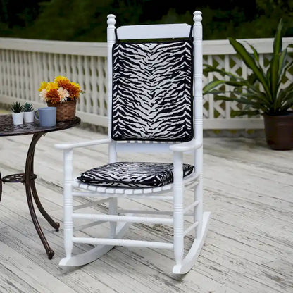 Reversible Chenille Rocking Chair Cushion Set