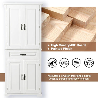 Bathroom Storage Cabinet with Doors and Drawer,Multiple Storage Space,Adjustable Shelf