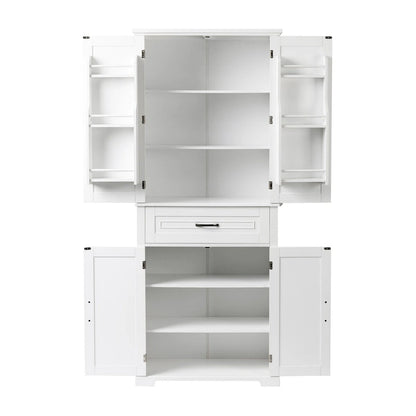 Bathroom Storage Cabinet with Doors and Drawer,Multiple Storage Space,Adjustable Shelf