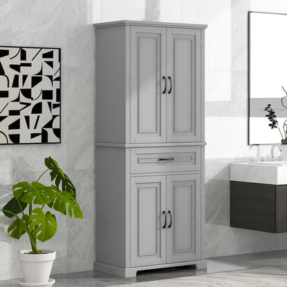 Bathroom Storage Cabinet with Doors and Drawer,Multiple Storage Space,Adjustable Shelf