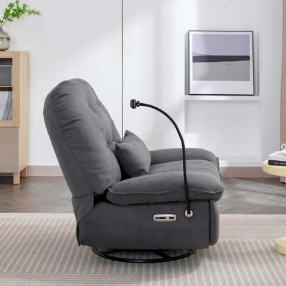 Power Swivel Recliner With USB Charger and Bluetooth Music Player