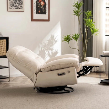 Power Swivel Recliner With USB Charger and Bluetooth Music Player