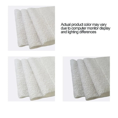 Queen Size Ivory Boucle Upholstered Platform Bed