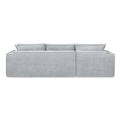 Brenley 110.5 Sofa-in-a-Box Chenille Upholstered Frameless 2-Piece Sectional Sofa