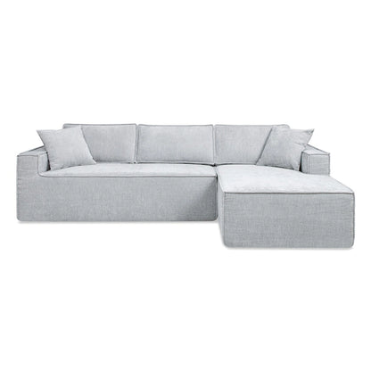 Brenley 110.5 Sofa-in-a-Box Chenille Upholstered Frameless 2-Piece Sectional Sofa