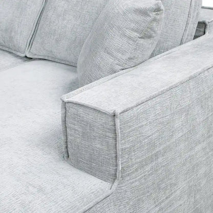 Brenley 110.5 Sofa-in-a-Box Chenille Upholstered Frameless 2-Piece Sectional Sofa