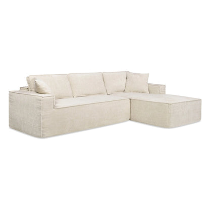 Brenley 110.5 Sofa-in-a-Box Chenille Upholstered Frameless 2-Piece Sectional Sofa