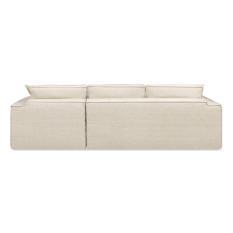 Brenley 110.5 Sofa-in-a-Box Chenille Upholstered Frameless 2-Piece Sectional Sofa