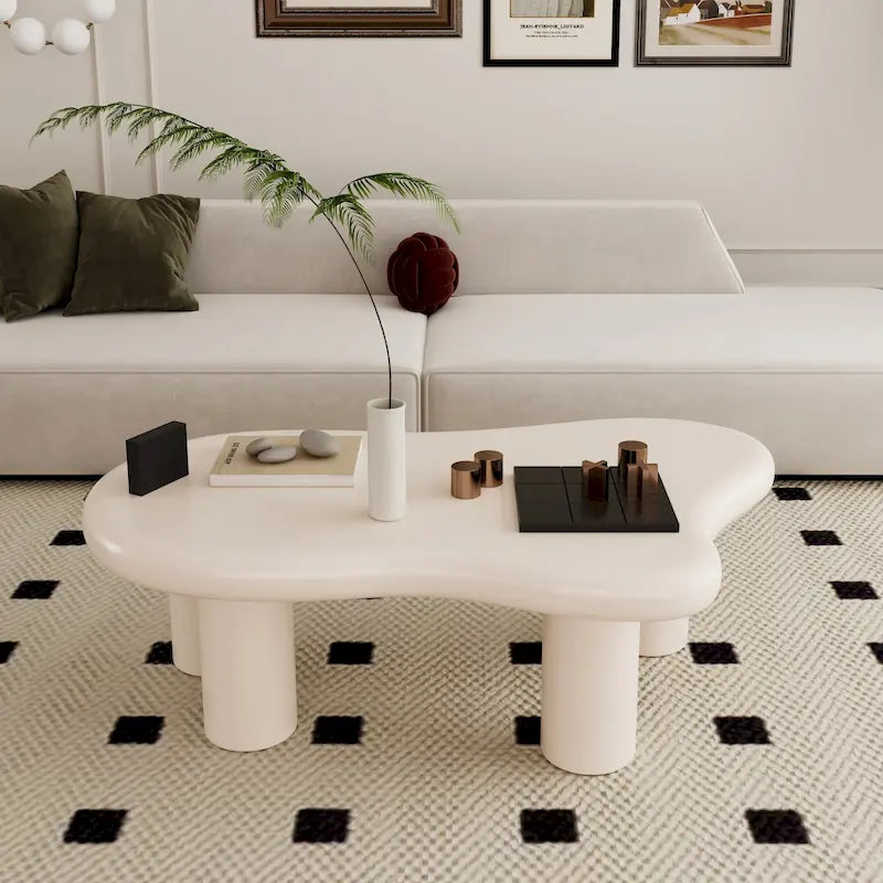 Wood Cloud Shaped Coffee Table for Living Room